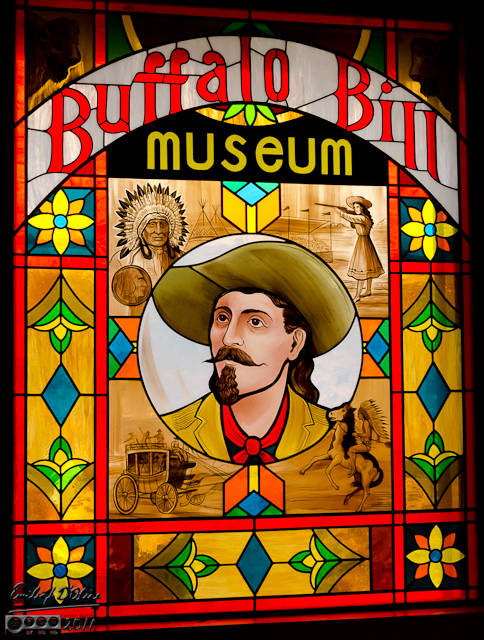 Buffalo Bill Museum Stained Glass Entrance.