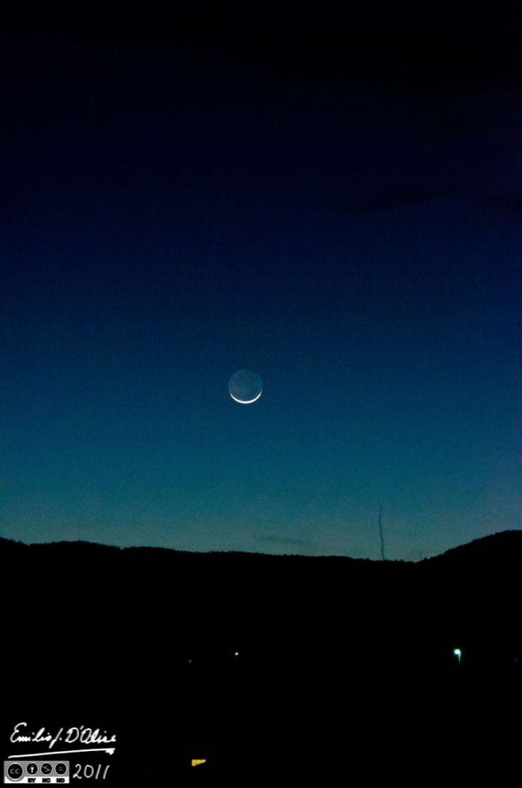 Earthshine from my house