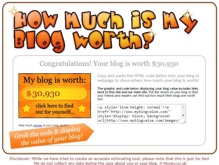 my blog value 30k
